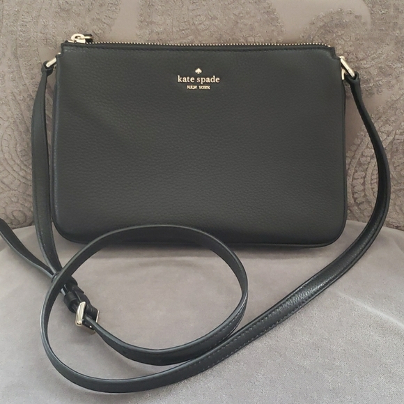 kate spade Handbags - Kate Spade Black Leather Cross Body Bag